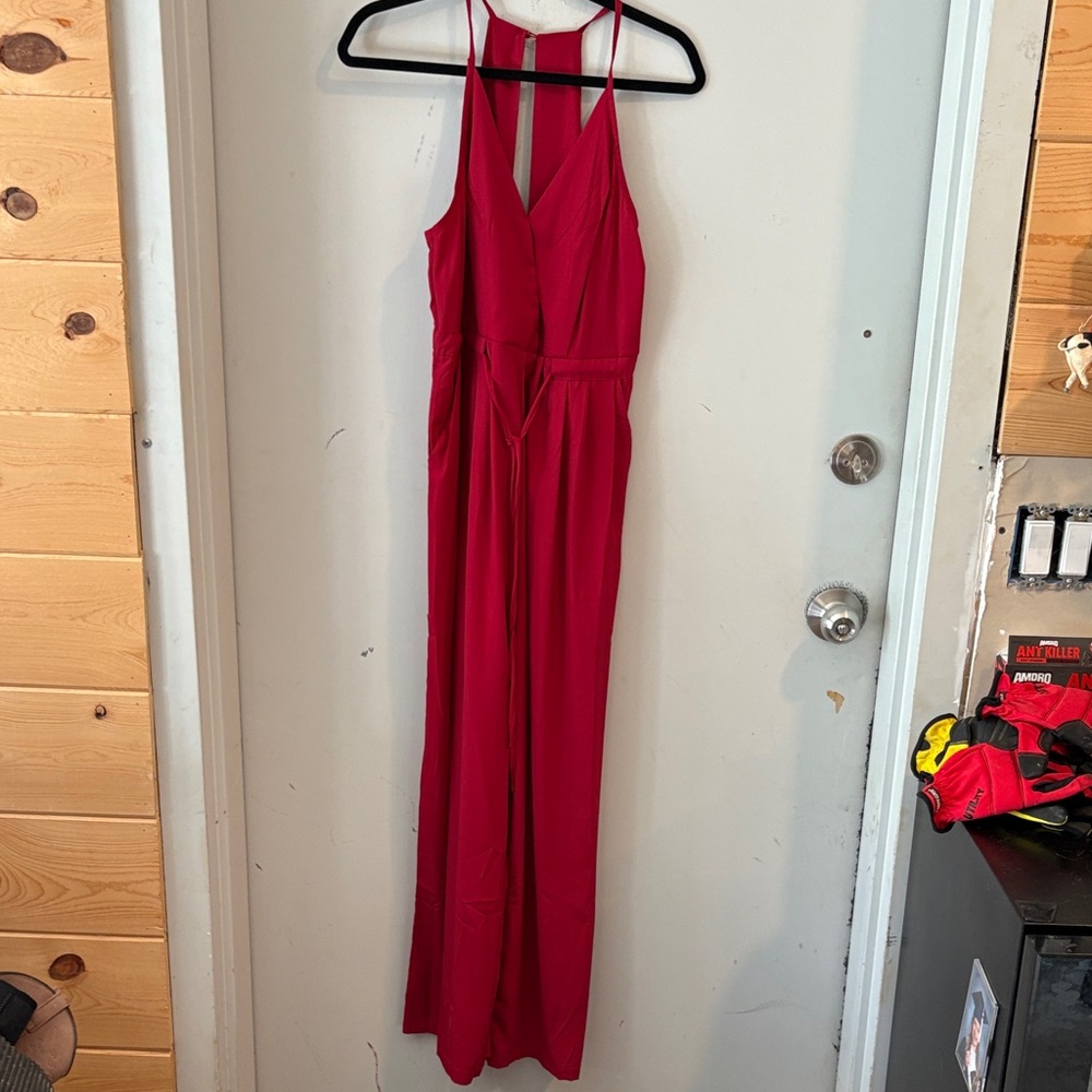Chic Women's Red Jumpsuit